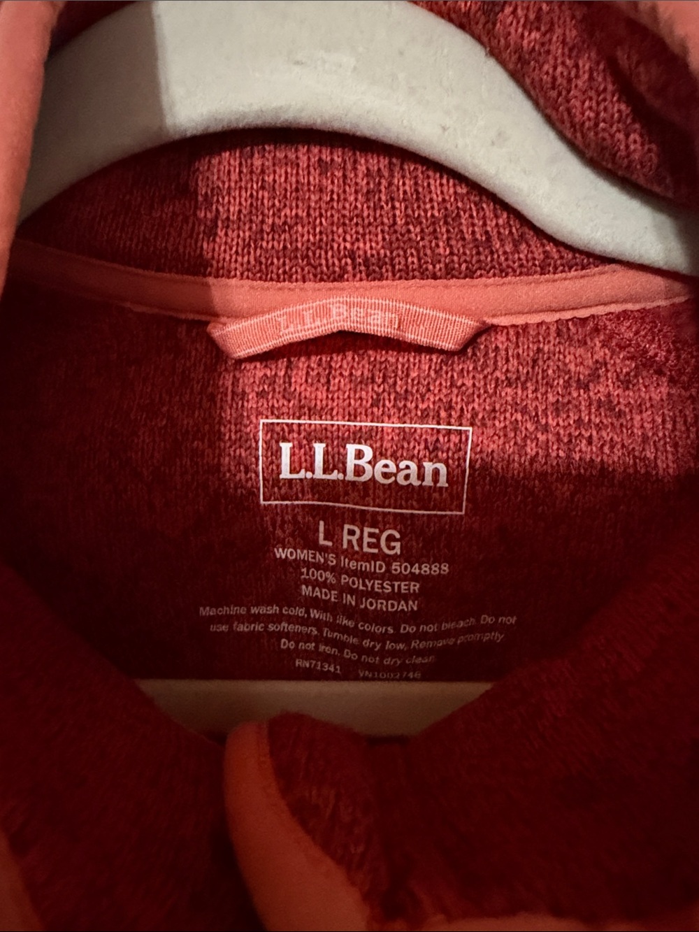 L.L. Bean Rust Heather Full-Zip Jacket - Picture 3 of 6